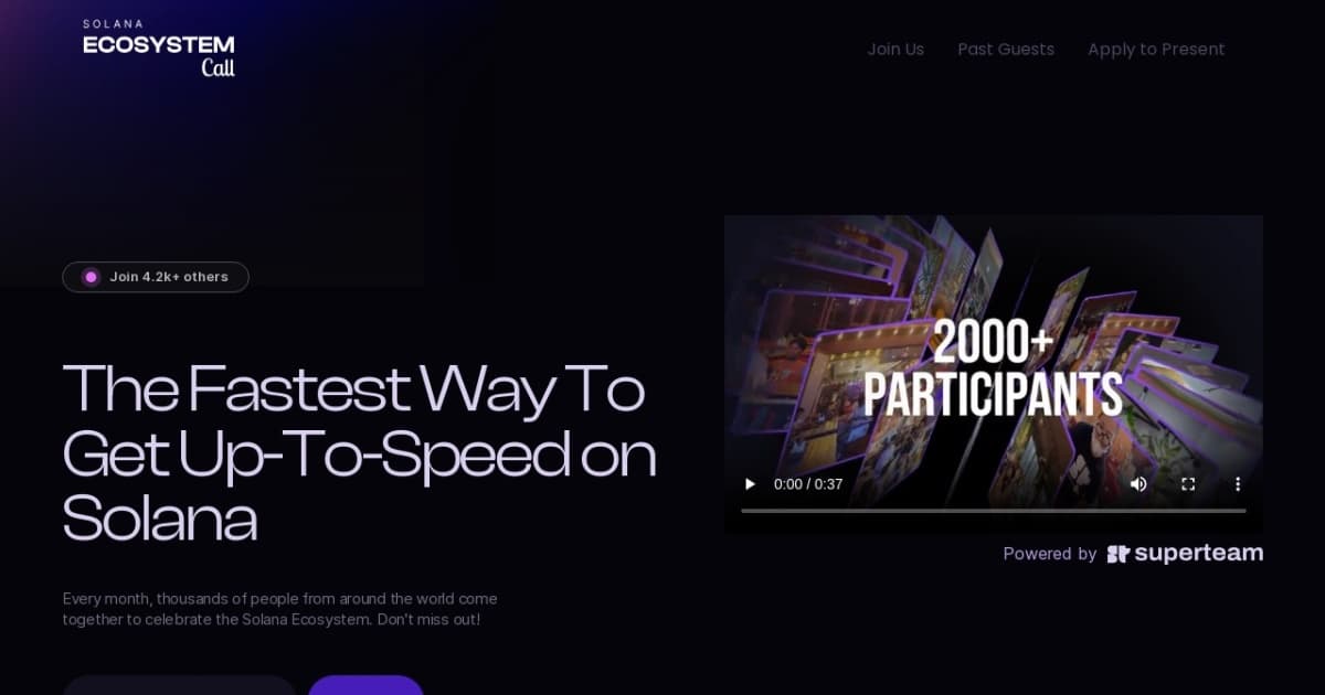 Solana Ecosystem Call