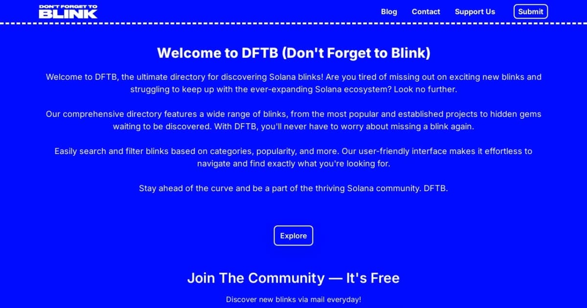 Don't Forget To Blink